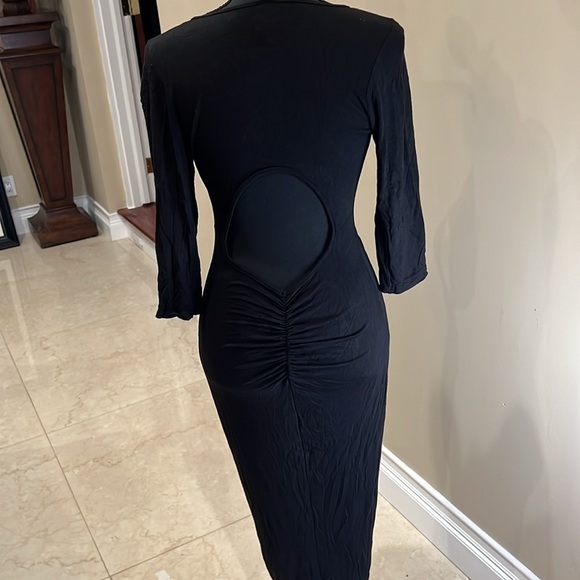 Love Republic Front Zipper Ruched Midi Dress - Picture 3 of 8